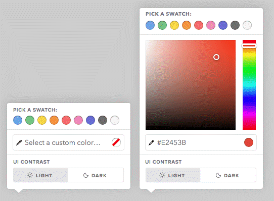 eventRAFT App - Colour Setting Screen